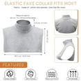 thumbnail image 2 of Fake Turtleneck Dickey Detachable Collars Set Half Top Mock Blouse Collar for Women Men, 2 of 6