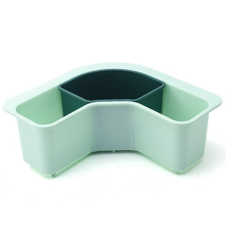

Kitchen Triangular Sink Strainer with 3 Compartment Suction Cup Fruit Vegetable Drainer Sink Filter Shelf Kinchen Supply