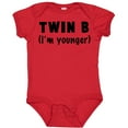 thumbnail image 3 of Inktastic Twin B (i'm Younger) Boys or Girls Baby Bodysuit, 3 of 5