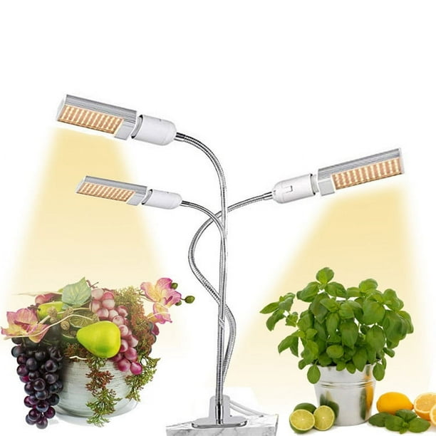 Lámpara de cultivo de plantas, 100 LED de espectro completo, ajustable a 5 niveles con temporizador automático / 3 h / 6 h / 12 h