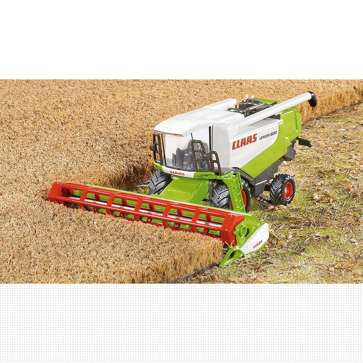 thumbnail image 6 of Claas Lexion 600 Combine Harvester Green and Gray 1/50 Diecast Model by Siku, 6 of 7