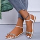 thumbnail image 1 of Flat Fashion Pansy Diamond Viscosa Punta redonda Charol Sandalias de moda Wmkox8yii nm8207, 1 of 6