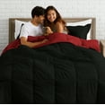 thumbnail image 3 of Bare Home Ultra-Soft Premium 1800 Series Goose Down Alternative Reversible Comforter - Hypoallergenic - All Season - Plush Fiberfill (King/Cal King, Black/Red), 3 of 6