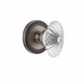thumbnail image 2 of Grandeur Burgundy Crystal Door Knob with Newport Plate, 2 of 7