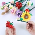 thumbnail image 4 of ShenMo Mini Bricks Flower Bouquet Building Sets, Artificial Flowers, DIY Unique Decoration Home, 568 Pieces Botanical Collection for Ages 8-12 yrs Old Girl for Gift（Not Compatible with Legos Set, 4 of 7