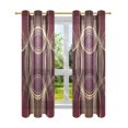 thumbnail image 7 of Yayeee Window Curtains Set of 2 for Living Room Light Filtering 63"x42", Gold Abstract Pattern, 7 of 7