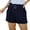 Blue, variant on TIHLMK Womens Pants Short Fashion Women Sweat Shorts Summer Casual Loose Pocket Solid Pockets High Waist Short Gift for Women