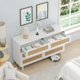 thumbnail image 2 of Hassch 6-Drawer Double Dresser, 51" Farmhouse Chest of Drawers for Living Room, Bedroom, Hallway, White, 2 of 7