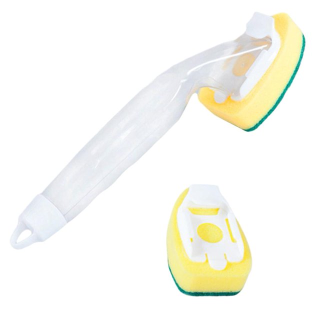 Dishwand Refills Sponge Heads, Soap Dispensing Scrubbers,Dish Wand Refill Non Scratch Replacement,Reusable Cleaning Sponge for Blinds, Dish,Mirrors,Glass, Baseboards,Window Track Grooves