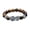 Brown, variant on S925 Sterling Silver Bracelet Pixiu Obsidian Crystal Stretch Beaded Bracelets Feng Shui Auspicious Jewelry Gift for Men Father Boyfriend 7" J1914054