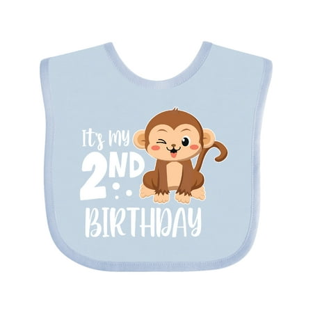 

Inktastic Monkey Its My 2nd Birthday Gift Baby Boy or Baby Girl Bib