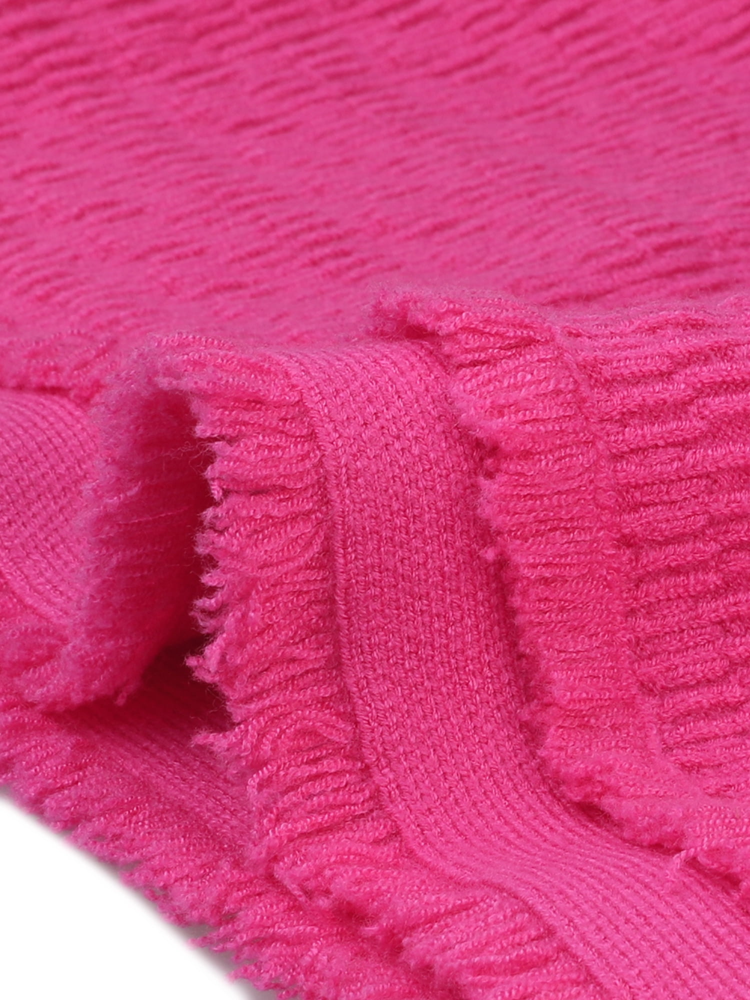 DARING DIVA Women's 2 Pcs Business Casual Sweater Jacket and Skirt Set L Hot Pink