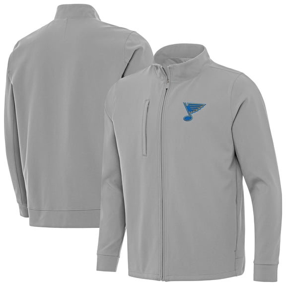 Men's Antigua Gray St. Louis Blues Regard Full-Zip Jacket