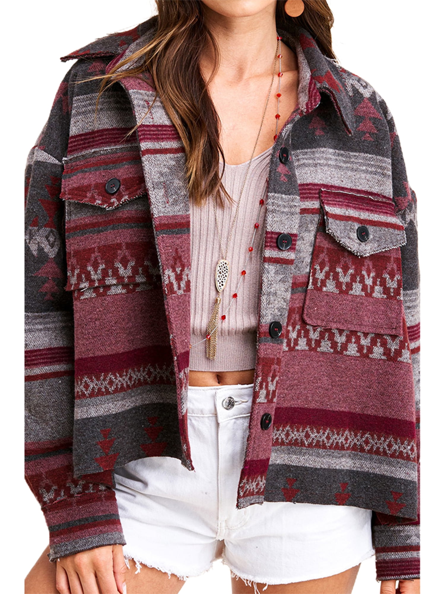 retro casual lapel sweater