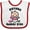 White and Red, variant on Inktastic Future Field Hockey Player Baby Girl Girls Baby Bib