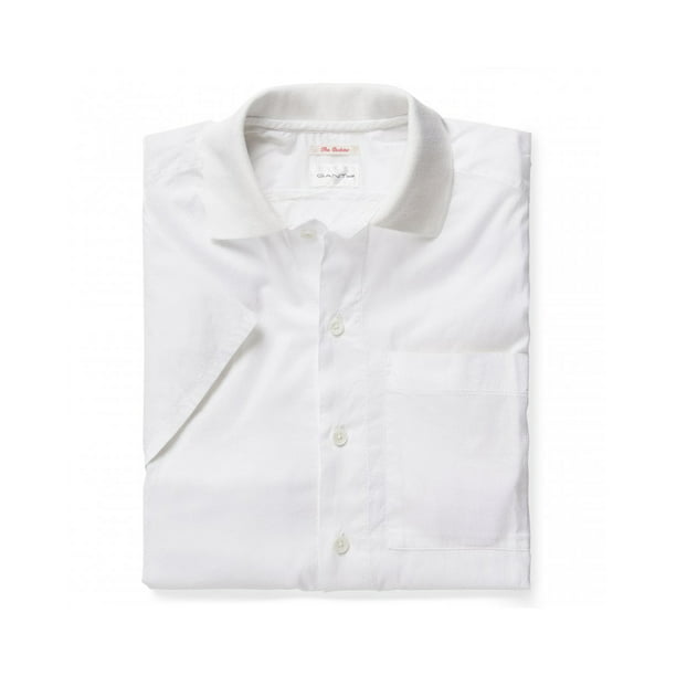 moed Herrie nul Gant Rugger Men's The Pockster Short Sleeve Shirt (348360), Medium, Off  White - Walmart.com