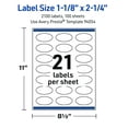 thumbnail image 6 of Avery Waterproof Oval Labels, 1-1/8" x 2-1/4", 2100 Total, 6 of 12