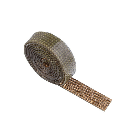 DIY Rhinestone Strip Diamond Strip Adhesive Mesh Diamond Decorative Diamond Belt (Golden)
