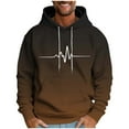 thumbnail image 3 of Momasggi Big and Tall Graphic Hoodies for Men Fall Winter Long Sleeve Fleece Hooded Sweatshirts Fashion Gradient Pullover Tops with Pockets Brown 4XL, 3 of 6