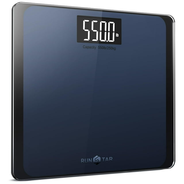 Báscula digital de baño RunStar de 250 kg de capacidad con pantalla LCD