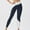 Dark Blue, variant on CheerKidz Women's Comfortable Color Contrast Yoga Pants High Waist Outdoor Leggings Stretch Workout Leggings Exercise Athletic Yoga Pants(Black,L)