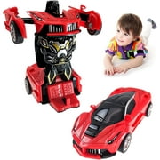 Toy Cars for 2-7 Year Old Boys, Transforming Toys Cars for 3 Year Old Boys and Toddlers, Robot Cars Toys for 4 Year Old