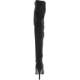 thumbnail image 4 of Breckelles Beverly-15 Women Faux Suede Pointy Toe Stiletto Heel Thigh High Boot, Black, 8, 4 of 7
