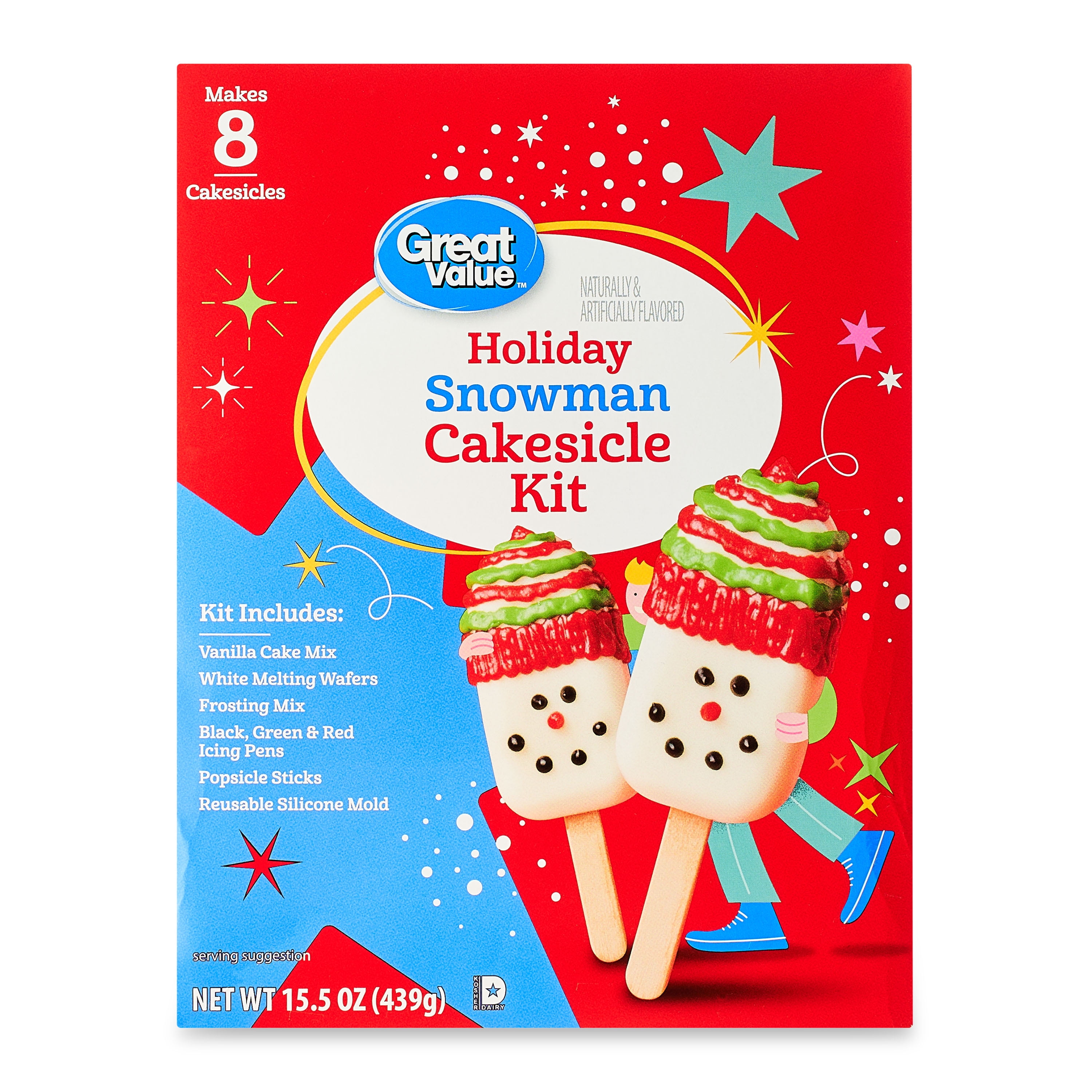 Great Value Holiday Snowman Cakesicle Kit