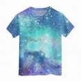 thumbnail image 4 of TOWED22 Girls Short Sleeve T Shirts Kids Summer Tops Crewneck Tees 5-14 Years(Sky Blue,12-13 Y), 4 of 4