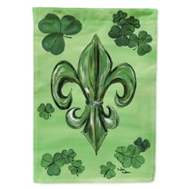 Carolines Treasures 8135-FLAG-PARENT St Patricks Day Fleur de lis Flag  multicolor