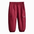 thumbnail image 4 of Gibobby Boys Pants Little Boys Pants Cargo Joggers Pants 2T 3T 4T 5T 6T 7T Toddler Quick Dry Lightweight Hiking Pants Kids Toddler Pull On Pants(5-6 Years,Brick Red), 4 of 4