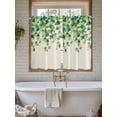 thumbnail image 4 of Country Leaves Bathroom Window Curtain, Spring Green Leaf Branches Vine Botanical Light Filtering Coffee Kitchen Curtains, Bedroom Living Room Curtains 2 Panel 84"x54", 4 of 6