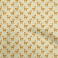 thumbnail image 1 of oneOone Georgette Viscose Light Yellow Fabric Animal Quilting Supplies Print Sewing Fabric By The Yard 42 Inch Wide, 1 of 5