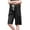 Black, variant on Ltctricy Women's Plus Size Shorts Elastic High Waisted Drawstring Wide Leg Bermuda Shorts Knee Length Shorts with Pockets