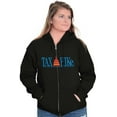 thumbnail image 3 of Tax Hike USA Political Opinion Unisex Fleece Graphic Zip Up Hoodie Brisco Brands 2X, 3 of 5