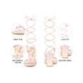 thumbnail image 4 of BLISSFUL STEP Butterfly Rhinestone Lace Up Block Heel Sandals for Women Pink (Size 8.5), 4 of 7