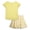 Lemon, variant on Girls Skorts Set Short Sleeve Ribbed Shirt and Stylish Ruffle Bike Skort for Girls 2 Piece