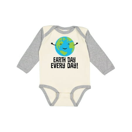 

Inktastic Earth Day Every Day Planet Gift Baby Boy or Baby Girl Long Sleeve Bodysuit