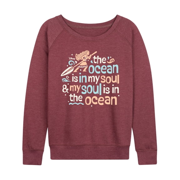 Moana - Ocean In My Soul - Women's French Terry Long Sleeve Pullover