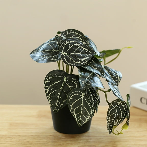 Pklyzj Clearance Simulation Fittonia Verschaffeltii Pot Home Living Room Decoration Pot Fresh Small Green Plant Fake Plants Grocery & Essentials