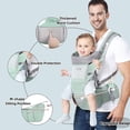 thumbnail image 3 of YSSKTC Portabebés Portabebés ergonómico con asiento de cadera Bolsa canguro Portabebés suave Recién nacido a niño pequeño 7-45 libras Portabebés delantero y trasero para hombres/mujeres Papá Mamá, 3 of 5