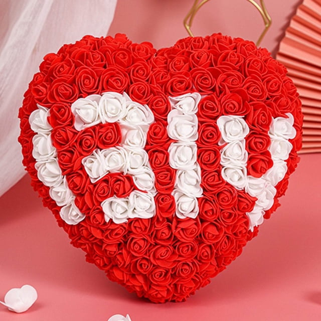 Rosas preservadas en forma de corazón Regalos de San Valentín Rosa de San Valentín para mujeres Rosa de cumpleaños de Navidad Productos decorativos