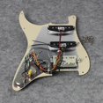 thumbnail image 4 of FLEOR Alnico 5 SSH Prewired Pickguard 3Ply Cream Loaded Pickguard Humbucker Pickup Set, 4 of 6