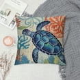 thumbnail image 2 of COMIO   Ocean Theme Throw Pillow Covers Mediterranean Style Decorative with Sea Turtles/Coral Cushion Cover Beach Nautical  Decorative Pillowcases, 2 of 5