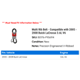 thumbnail image 2 of Multi Rib Belt - Compatible with 2005 - 2008 Buick LaCrosse 3.6L V6 2006 2007, 2 of 2