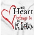 thumbnail image 2 of My Heart Belongs to my Kids Cute Mom Women's Long Sleeve T Shirt Brisco Brands S, 2 of 6
