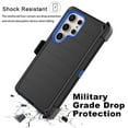 thumbnail image 3 of Ebizware for Samsung Galaxy S24 Ultra Phone Case, Shockproof Case with Holster Belt Clip Military Grade Heavy Duty Full Protection Kickstand Cover for Galaxy S24 Ultra - Black/Blue, 3 of 10