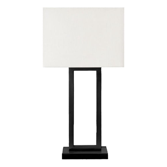 Lighting - Table Lamp - Usb Port - 28"h - Black Metal - Ivory / Cream Shade