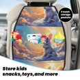 thumbnail image 5 of Naloa Sunshine Colorful Cloud Rabbit 2Pcs Anti-Kick Back Seat Cover Kick Mat, Car Seat Protector with 3 Storage Pockets, 5 of 8