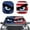 American Flag Funny Eyes, variant on Binienty 2 Piece Sun Shade for Car Windshield Funny Dog Car Front Window Sunshade Cute Foldable UV Rays Blocker Universal Automotive Sun Protection Visors